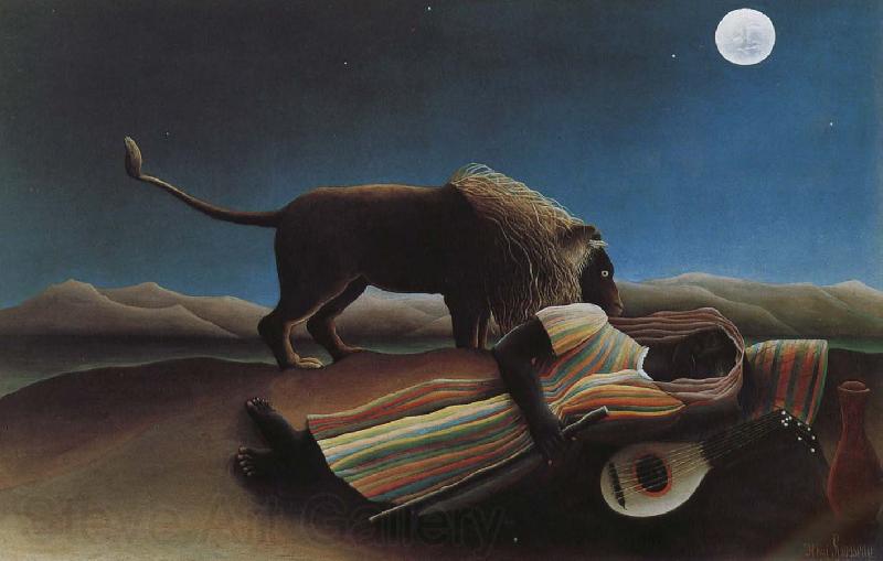 Henri Rousseau Roma s sleep Norge oil painting art